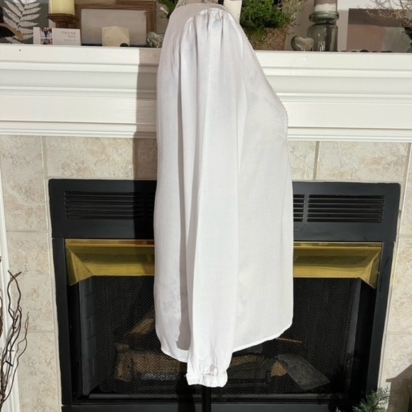 Spense White Bib Style Button Down Top - Picture 10 of 15